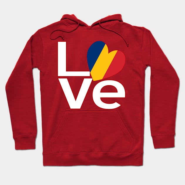 White Red Chad LOVE Hoodie by AuntieShoe